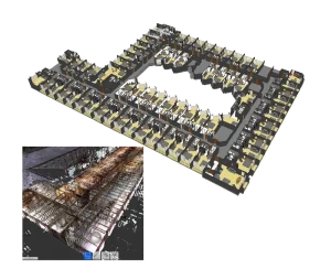3D BIM model made from point cloud scanned data image