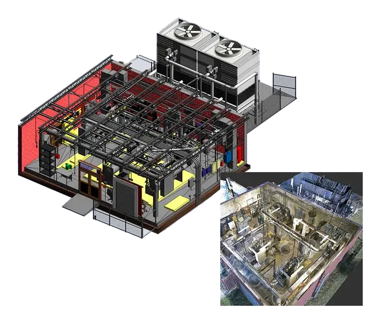 BIM model from a point cloud data for a renovation project in the USA