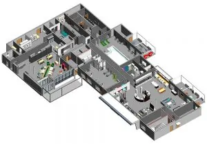 Tru by Hilton & Home2Suites Model section view by United-BIM