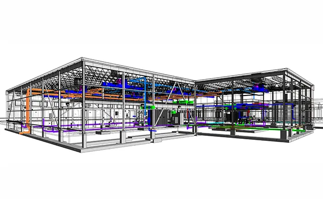 MEP BIM Service for Industrial Project In Connecticut.