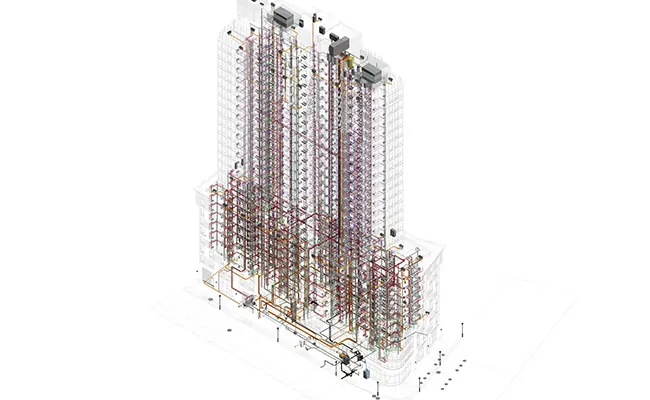 Plumbing Model for a residential tower project in New Jersey Plumbing Model for a residential tower project in New Jersey